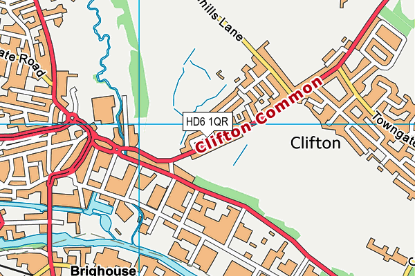 HD6 1QR map - OS VectorMap District (Ordnance Survey) HD6 1QR map - OS VectorMap District (Ordnance Survey)