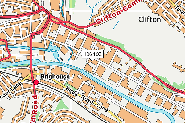 HD6 1QZ map - OS VectorMap District (Ordnance Survey) HD6 1QZ map - OS VectorMap District (Ordnance Survey)