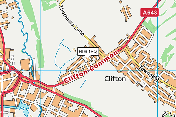 HD6 1RQ map - OS VectorMap District (Ordnance Survey) HD6 1RQ map - OS VectorMap District (Ordnance Survey)