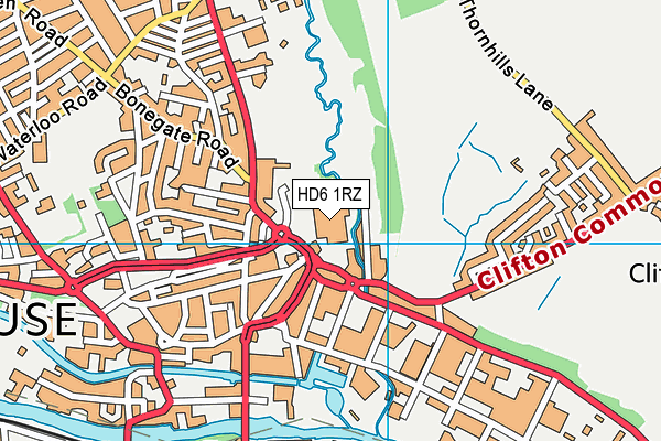 HD6 1RZ map - OS VectorMap District (Ordnance Survey) HD6 1RZ map - OS VectorMap District (Ordnance Survey)