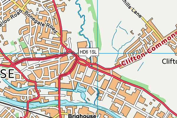 HD6 1SL map - OS VectorMap District (Ordnance Survey) HD6 1SL map - OS VectorMap District (Ordnance Survey)