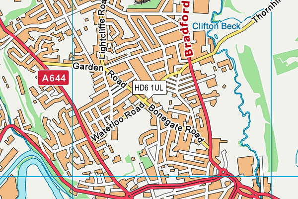 HD6 1UL map - OS VectorMap District (Ordnance Survey) HD6 1UL map - OS VectorMap District (Ordnance Survey)