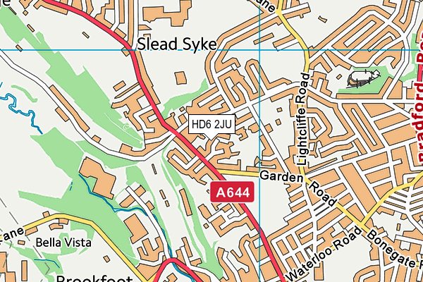 HD6 2JU map - OS VectorMap District (Ordnance Survey) HD6 2JU map - OS VectorMap District (Ordnance Survey)