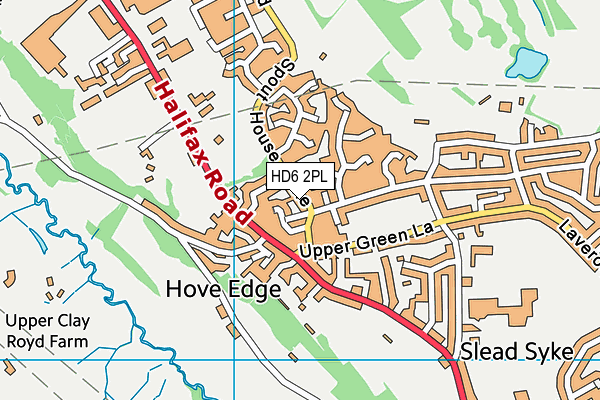 HD6 2PL map - OS VectorMap District (Ordnance Survey) HD6 2PL map - OS VectorMap District (Ordnance Survey)