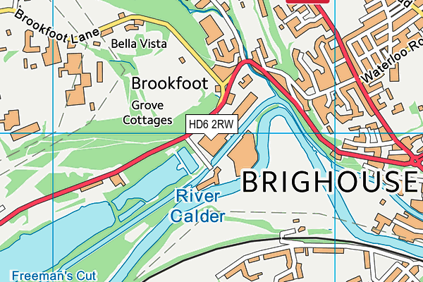 HD6 2RW map - OS VectorMap District (Ordnance Survey) HD6 2RW map - OS VectorMap District (Ordnance Survey)