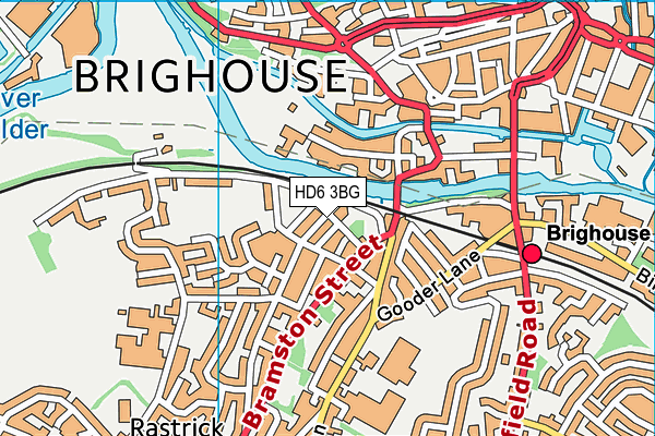 HD6 3BG map - OS VectorMap District (Ordnance Survey) HD6 3BG map - OS VectorMap District (Ordnance Survey)