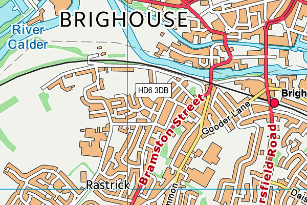 HD6 3DB map - OS VectorMap District (Ordnance Survey) HD6 3DB map - OS VectorMap District (Ordnance Survey)