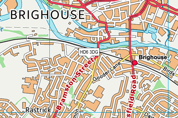 HD6 3DG map - OS VectorMap District (Ordnance Survey) HD6 3DG map - OS VectorMap District (Ordnance Survey)