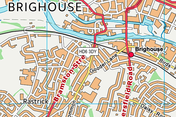 HD6 3DY map - OS VectorMap District (Ordnance Survey) HD6 3DY map - OS VectorMap District (Ordnance Survey)