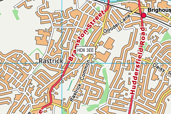 HD6 3EE map - OS VectorMap District (Ordnance Survey) HD6 3EE map - OS VectorMap District (Ordnance Survey)