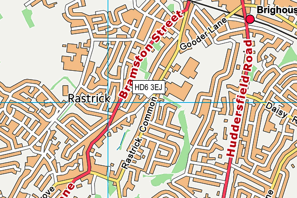 HD6 3EJ map - OS VectorMap District (Ordnance Survey) HD6 3EJ map - OS VectorMap District (Ordnance Survey)