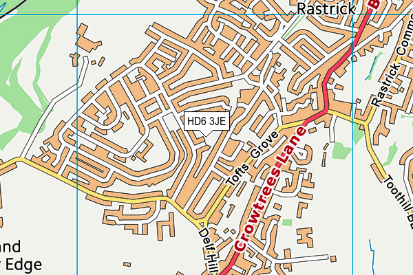 HD6 3JE map - OS VectorMap District (Ordnance Survey) HD6 3JE map - OS VectorMap District (Ordnance Survey)