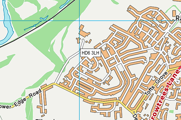 HD6 3LH map - OS VectorMap District (Ordnance Survey) HD6 3LH map - OS VectorMap District (Ordnance Survey)