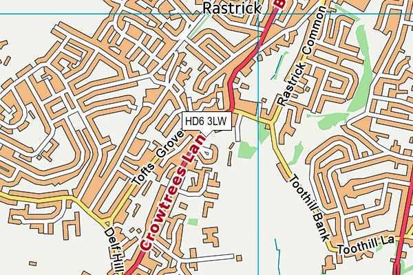 HD6 3LW map - OS VectorMap District (Ordnance Survey) HD6 3LW map - OS VectorMap District (Ordnance Survey)