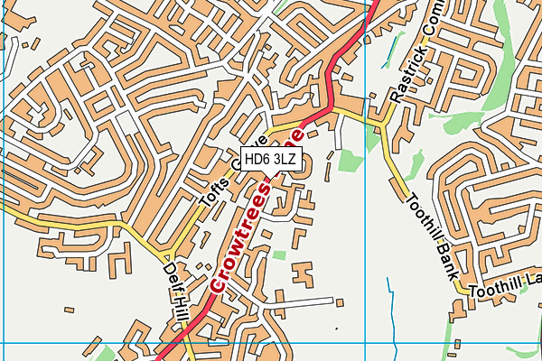 HD6 3LZ map - OS VectorMap District (Ordnance Survey) HD6 3LZ map - OS VectorMap District (Ordnance Survey)