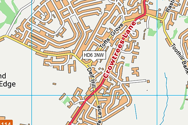 HD6 3NW map - OS VectorMap District (Ordnance Survey) HD6 3NW map - OS VectorMap District (Ordnance Survey)