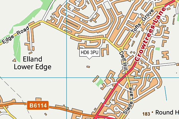 HD6 3PU map - OS VectorMap District (Ordnance Survey) HD6 3PU map - OS VectorMap District (Ordnance Survey)