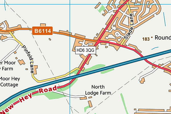 HD6 3QG map - OS VectorMap District (Ordnance Survey) HD6 3QG map - OS VectorMap District (Ordnance Survey)