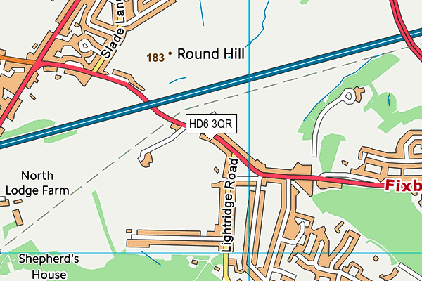HD6 3QR map - OS VectorMap District (Ordnance Survey) HD6 3QR map - OS VectorMap District (Ordnance Survey)