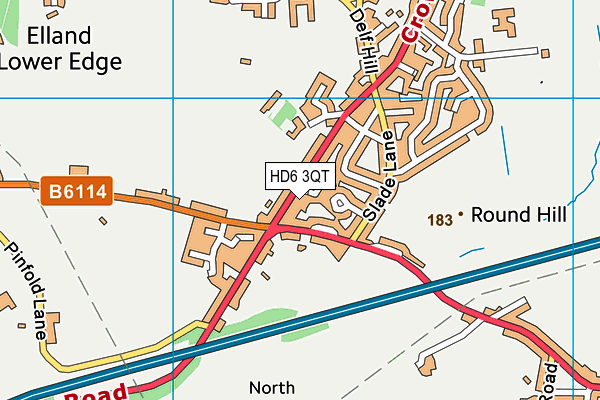 HD6 3QT map - OS VectorMap District (Ordnance Survey) HD6 3QT map - OS VectorMap District (Ordnance Survey)