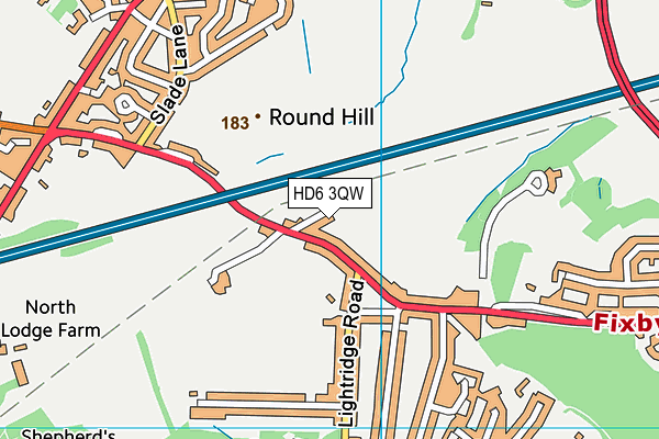 HD6 3QW map - OS VectorMap District (Ordnance Survey) HD6 3QW map - OS VectorMap District (Ordnance Survey)