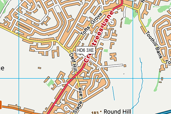 HD6 3XE map - OS VectorMap District (Ordnance Survey) HD6 3XE map - OS VectorMap District (Ordnance Survey)