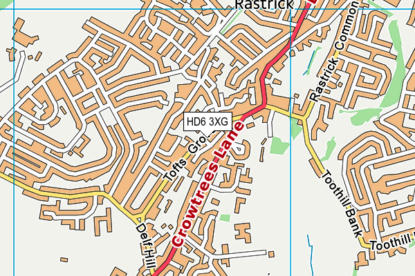 HD6 3XG map - OS VectorMap District (Ordnance Survey) HD6 3XG map - OS VectorMap District (Ordnance Survey)