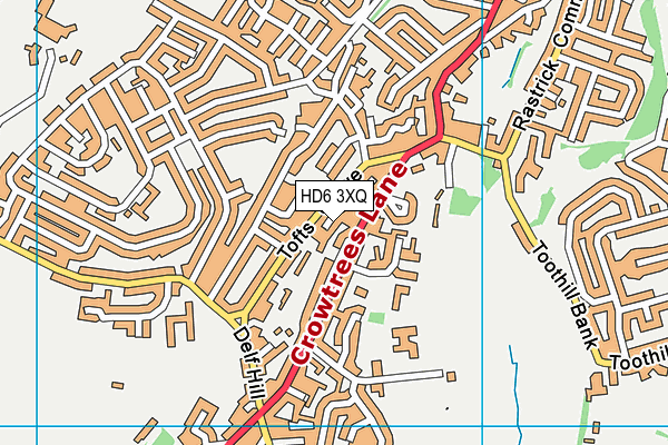 HD6 3XQ map - OS VectorMap District (Ordnance Survey)