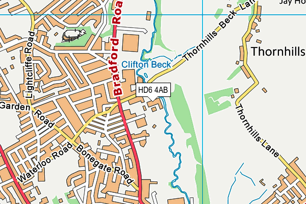 HD6 4AB map - OS VectorMap District (Ordnance Survey) HD6 4AB map - OS VectorMap District (Ordnance Survey)
