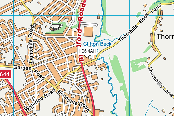 HD6 4AH map - OS VectorMap District (Ordnance Survey) HD6 4AH map - OS VectorMap District (Ordnance Survey)