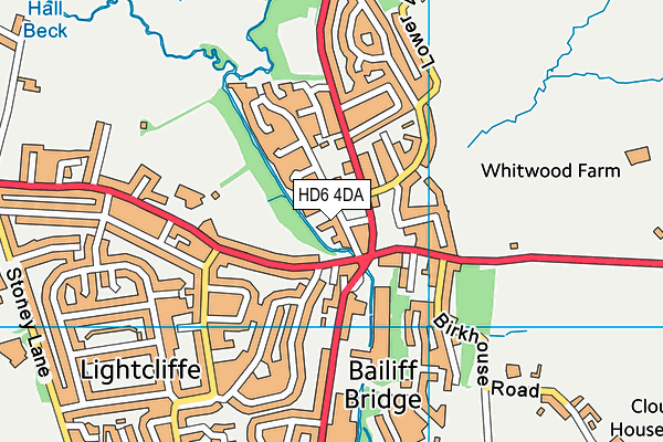 HD6 4DA map - OS VectorMap District (Ordnance Survey) HD6 4DA map - OS VectorMap District (Ordnance Survey)