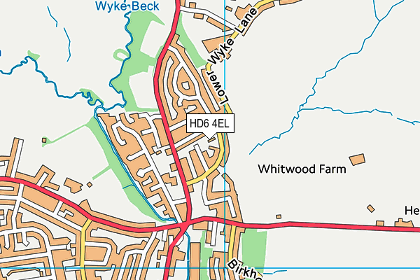 HD6 4EL map - OS VectorMap District (Ordnance Survey) HD6 4EL map - OS VectorMap District (Ordnance Survey)
