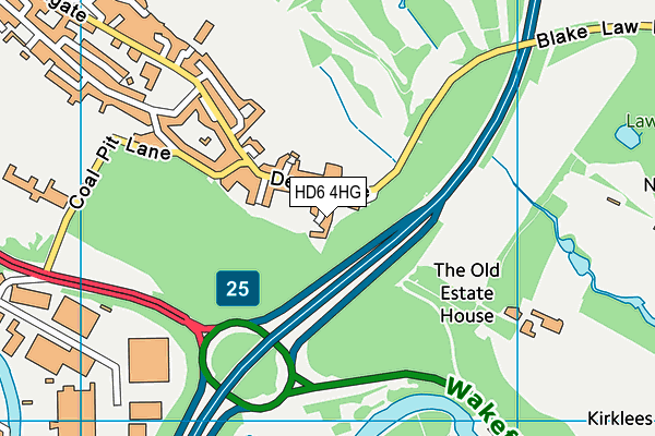 HD6 4HG map - OS VectorMap District (Ordnance Survey) HD6 4HG map - OS VectorMap District (Ordnance Survey)