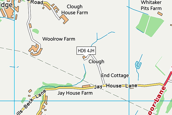 HD6 4JH map - OS VectorMap District (Ordnance Survey) HD6 4JH map - OS VectorMap District (Ordnance Survey)