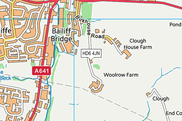 HD6 4JN map - OS VectorMap District (Ordnance Survey) HD6 4JN map - OS VectorMap District (Ordnance Survey)