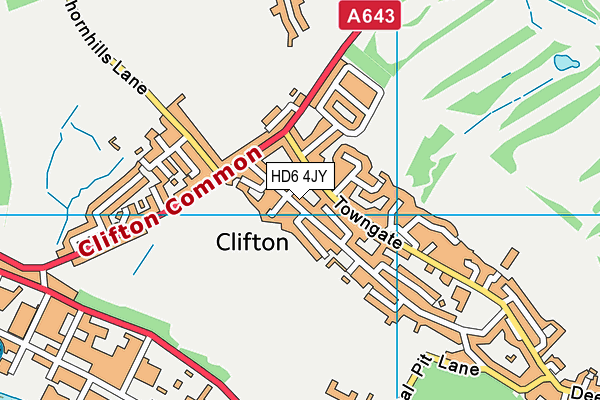 HD6 4JY map - OS VectorMap District (Ordnance Survey) HD6 4JY map - OS VectorMap District (Ordnance Survey)