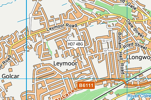 HD7 4BG map - OS VectorMap District (Ordnance Survey) HD7 4BG map - OS VectorMap District (Ordnance Survey)