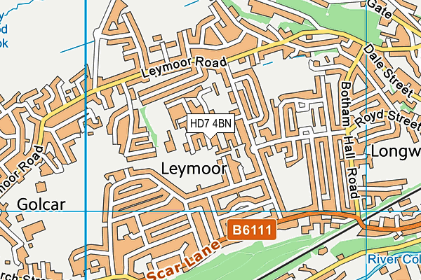 HD7 4BN map - OS VectorMap District (Ordnance Survey) HD7 4BN map - OS VectorMap District (Ordnance Survey)