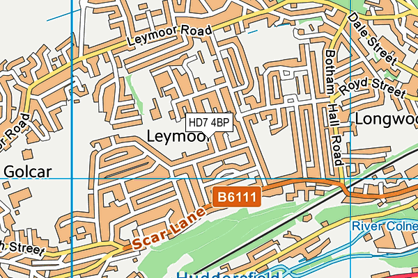 HD7 4BP map - OS VectorMap District (Ordnance Survey) HD7 4BP map - OS VectorMap District (Ordnance Survey)