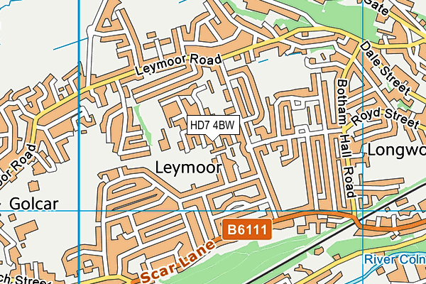 HD7 4BW map - OS VectorMap District (Ordnance Survey) HD7 4BW map - OS VectorMap District (Ordnance Survey)