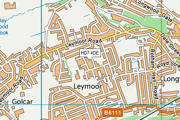 HD7 4DE map - OS VectorMap District (Ordnance Survey) HD7 4DE map - OS VectorMap District (Ordnance Survey)
