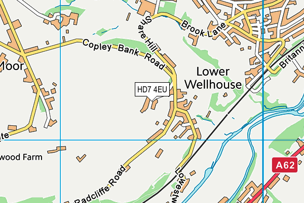 HD7 4EU map - OS VectorMap District (Ordnance Survey) HD7 4EU map - OS VectorMap District (Ordnance Survey)