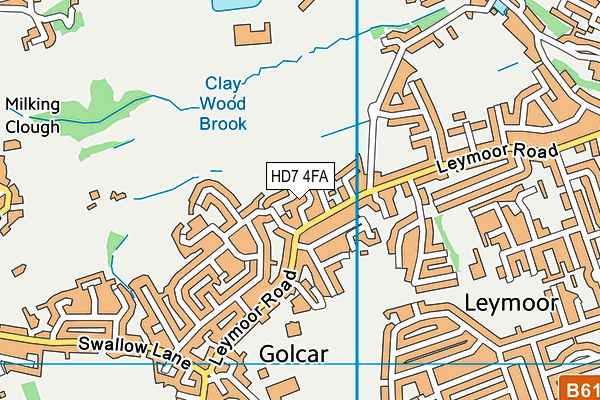 HD7 4FA map - OS VectorMap District (Ordnance Survey) HD7 4FA map - OS VectorMap District (Ordnance Survey)