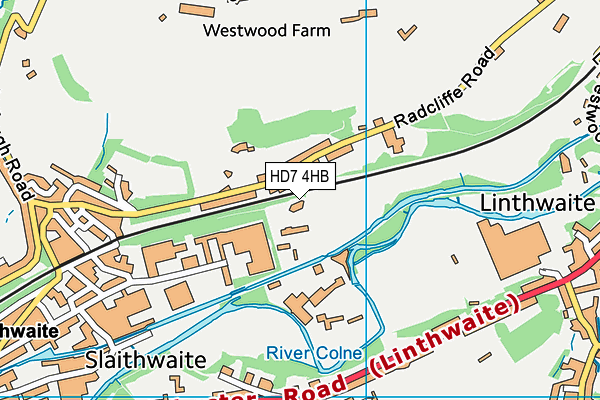 HD7 4HB map - OS VectorMap District (Ordnance Survey) HD7 4HB map - OS VectorMap District (Ordnance Survey)