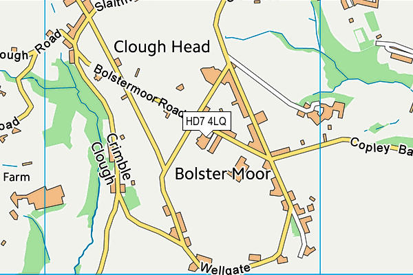 HD7 4LQ map - OS VectorMap District (Ordnance Survey) HD7 4LQ map - OS VectorMap District (Ordnance Survey)