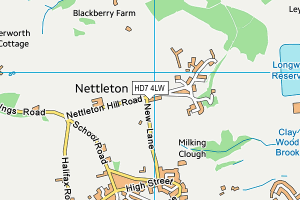 HD7 4LW map - OS VectorMap District (Ordnance Survey) HD7 4LW map - OS VectorMap District (Ordnance Survey)