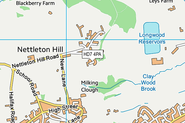 HD7 4PA map - OS VectorMap District (Ordnance Survey) HD7 4PA map - OS VectorMap District (Ordnance Survey)