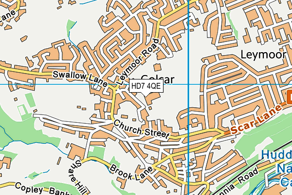 HD7 4QE map - OS VectorMap District (Ordnance Survey) HD7 4QE map - OS VectorMap District (Ordnance Survey)