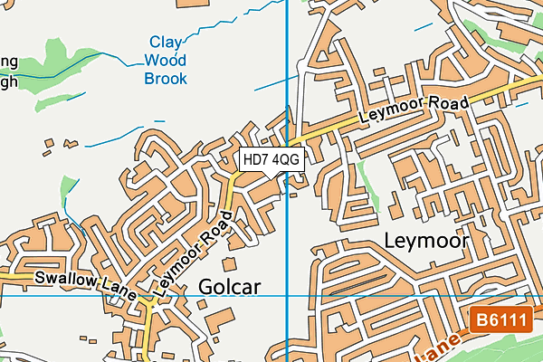 HD7 4QG map - OS VectorMap District (Ordnance Survey) HD7 4QG map - OS VectorMap District (Ordnance Survey)