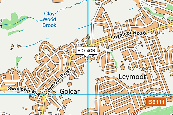 HD7 4QR map - OS VectorMap District (Ordnance Survey) HD7 4QR map - OS VectorMap District (Ordnance Survey)
